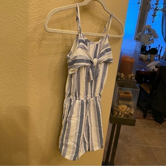 ABERCROMBIE KIDS Blue & White Striped Romper Size 9/10 Yrs - Picture 2 of 9